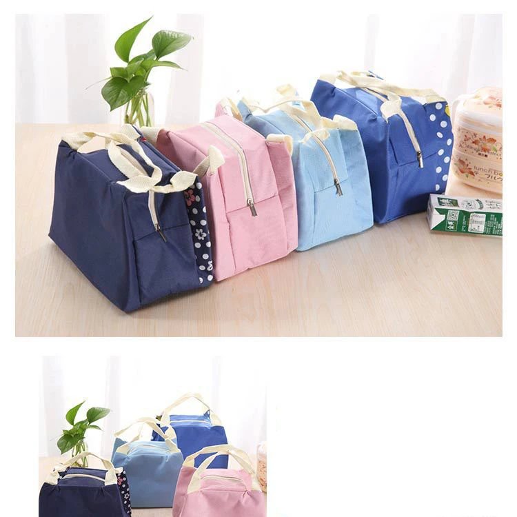 Disney Stitch Cartoon Lunch Bag Thicked Waterproof Canvas Lunch Box Bags for Boys Girls Cute Bento Bag Food Thermal Bag