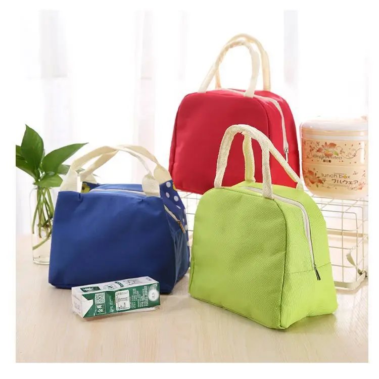 Disney Stitch Cartoon Lunch Bag Thicked Waterproof Canvas Lunch Box Bags for Boys Girls Cute Bento Bag Food Thermal Bag