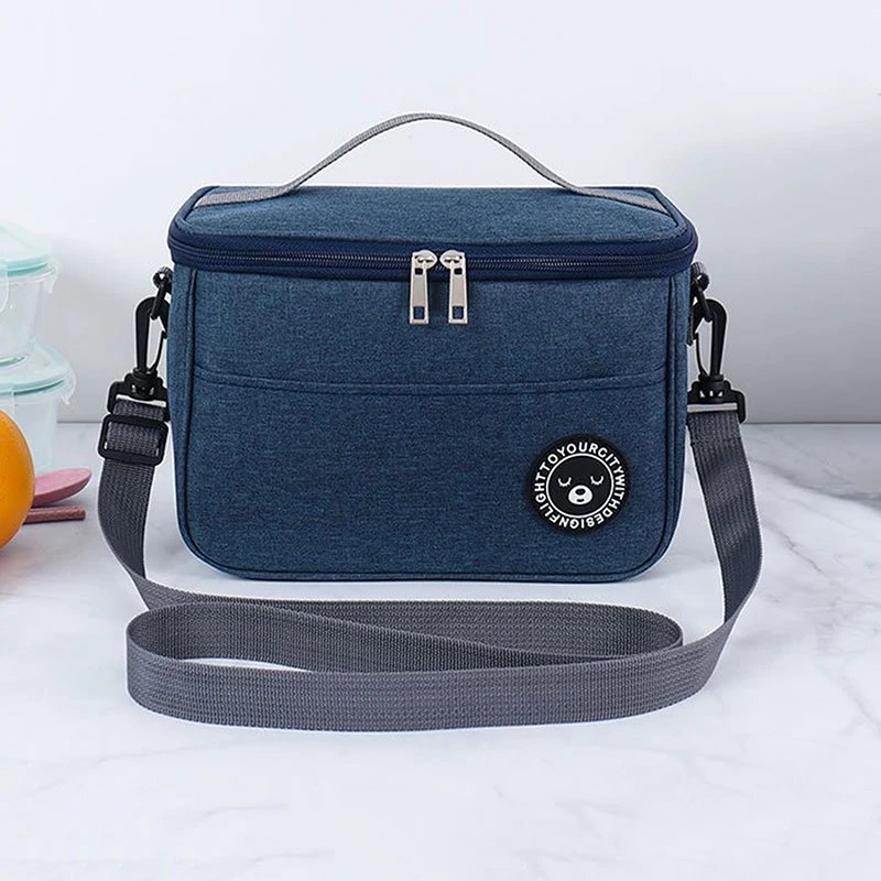 Insulated Lunch Box Men Women Travel Portable Camping Picnic Bag Cold Food Cooler Thermal Bag Kids Insulated Case With Strap 1