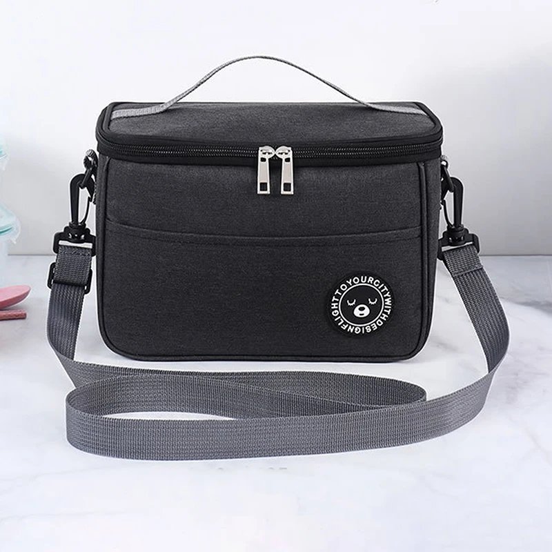 Insulated Lunch Box Men Women Travel Portable Camping Picnic Bag Cold Food Cooler Thermal Bag Kids Insulated Case With Strap 1