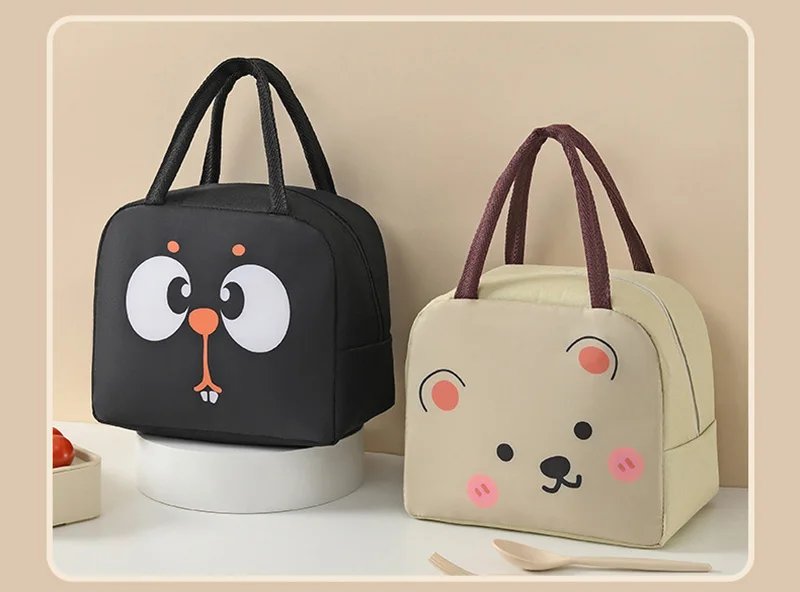 Cartoon Animals Thermal Lunch Bags For Children With Free Shipping Kids Girls Storage Banto Lunchbox Food Bag Insulation Bags