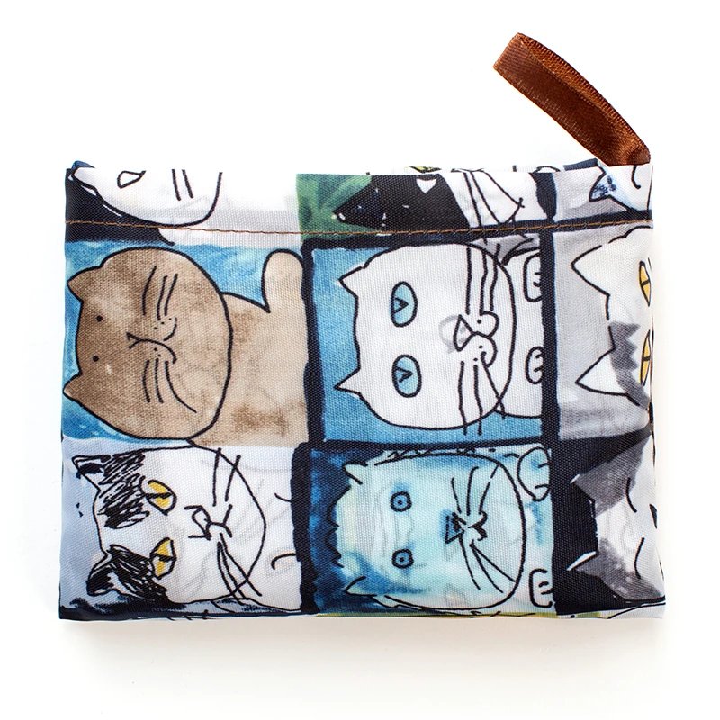 BIG Eco-Friendly Folding Shopping Bag Reusable Portable Shoulder Handbag for Travel Grocery Fashion Pocket Tote