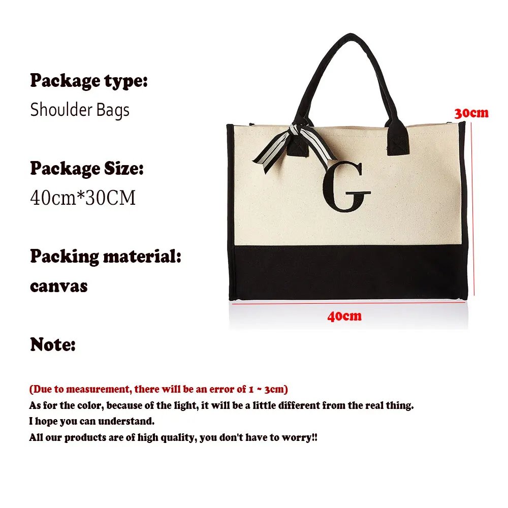 Tote Bag Fashion Canvas Totes Letters Flower Portable Beach Shoulder Shopping Casual Beach Bag Large Capacity Handbag  Wholesale