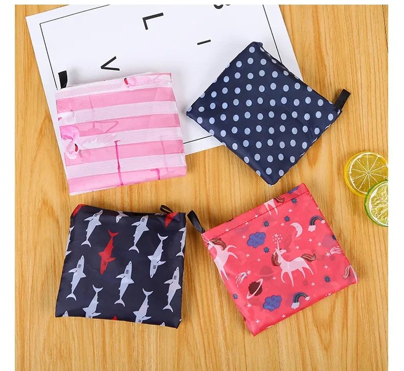 Fashion Printing Foldable Eco-Friendly Shopping Bag Tote Folding Pouch Handbags Convenient Large-capacity for Travel Grocery Bag Fashion Printing Foldable Eco-Friendly Shopping Bag Tote Folding Pouch Handbags Convenient Large-capacity for Travel Grocery Bag