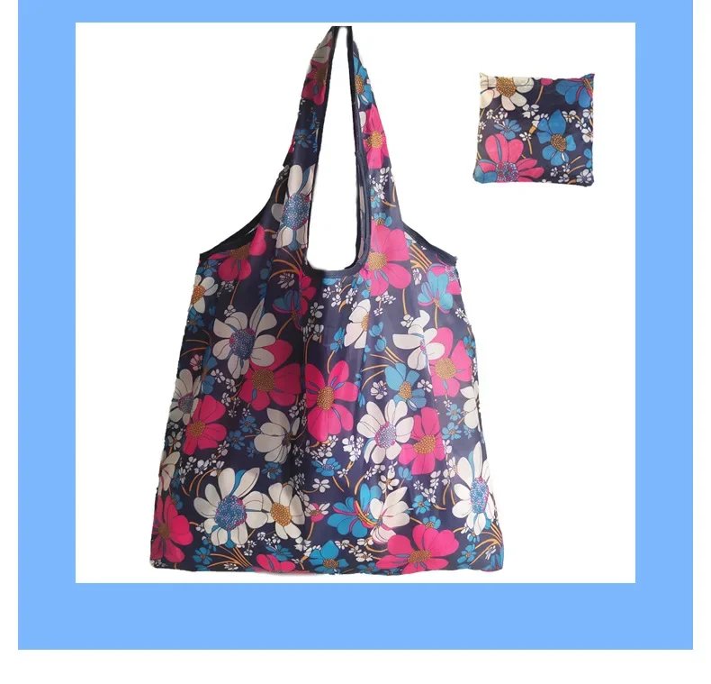 Fashion Printing Foldable Eco-Friendly Shopping Bag Tote Folding Pouch Handbags Convenient Large-capacity for Travel Grocery Bag Fashion Printing Foldable Eco-Friendly Shopping Bag Tote Folding Pouch Handbags Convenient Large-capacity for Travel Grocery Bag