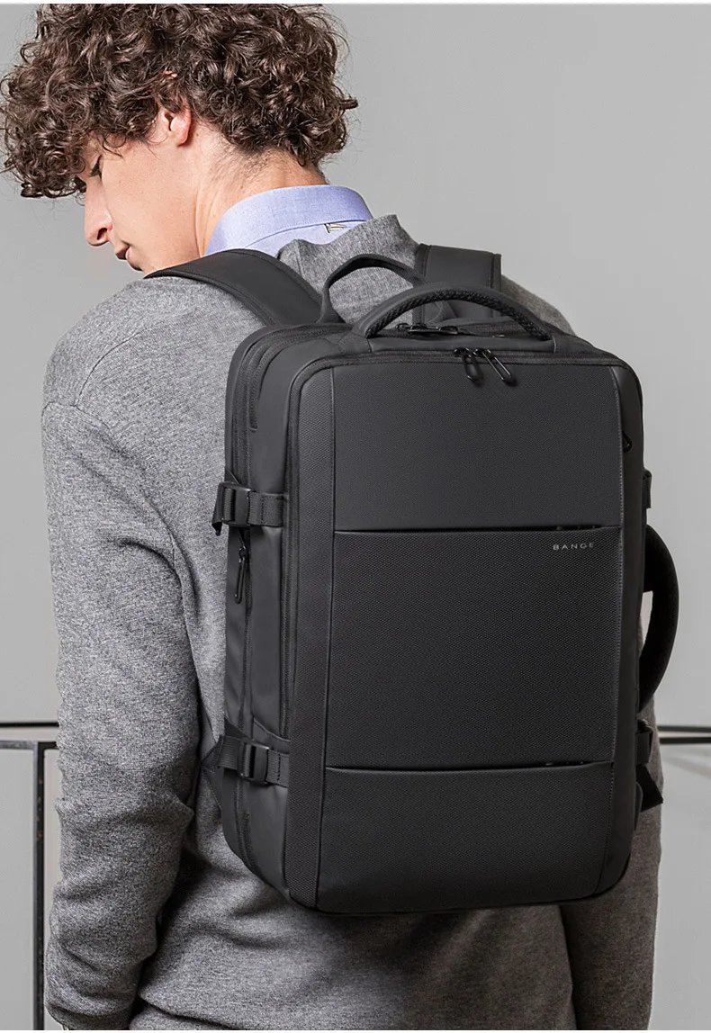 Travel Backpack Men Business Backpack School Expandable USB Bag Large Capacity 17.3 Laptop Waterproof Fashion Backpack