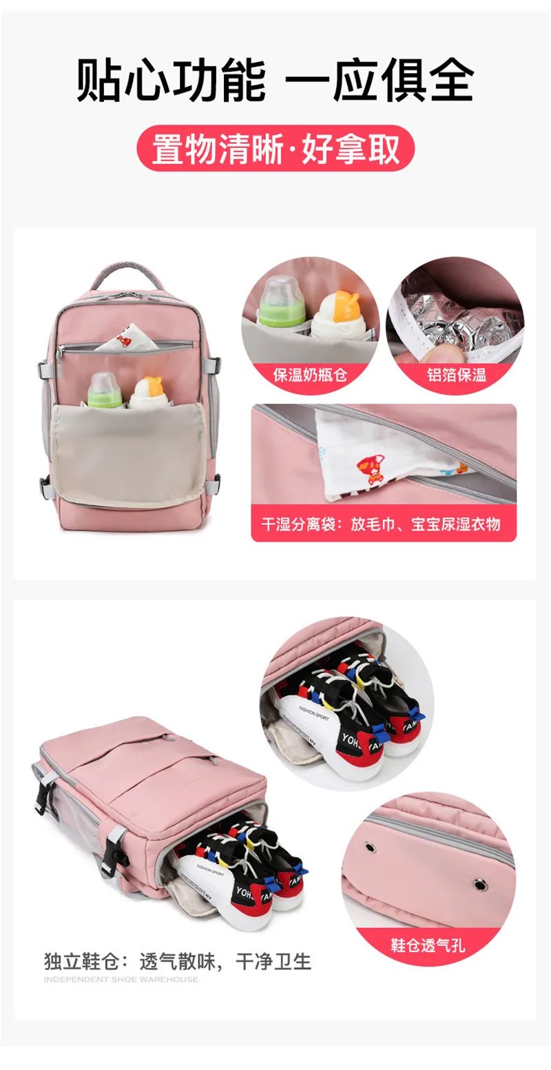 Travel Backpack Women Large Capacity Waterproof Anti-Theft Casual Daypack Bag with Luggage Strap & USB Charging Port Backpacks