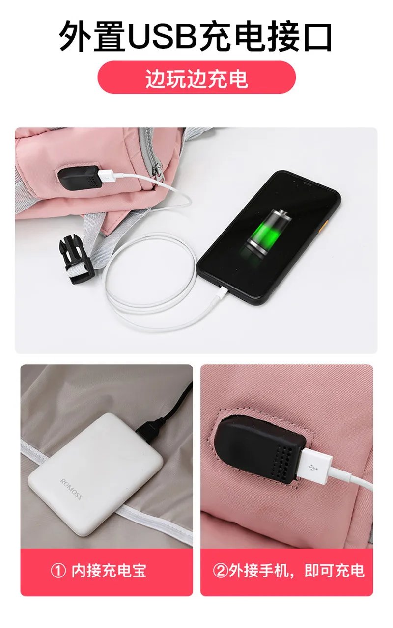 Travel Backpack Women Large Capacity Waterproof Anti-Theft Casual Daypack Bag with Luggage Strap & USB Charging Port Backpacks