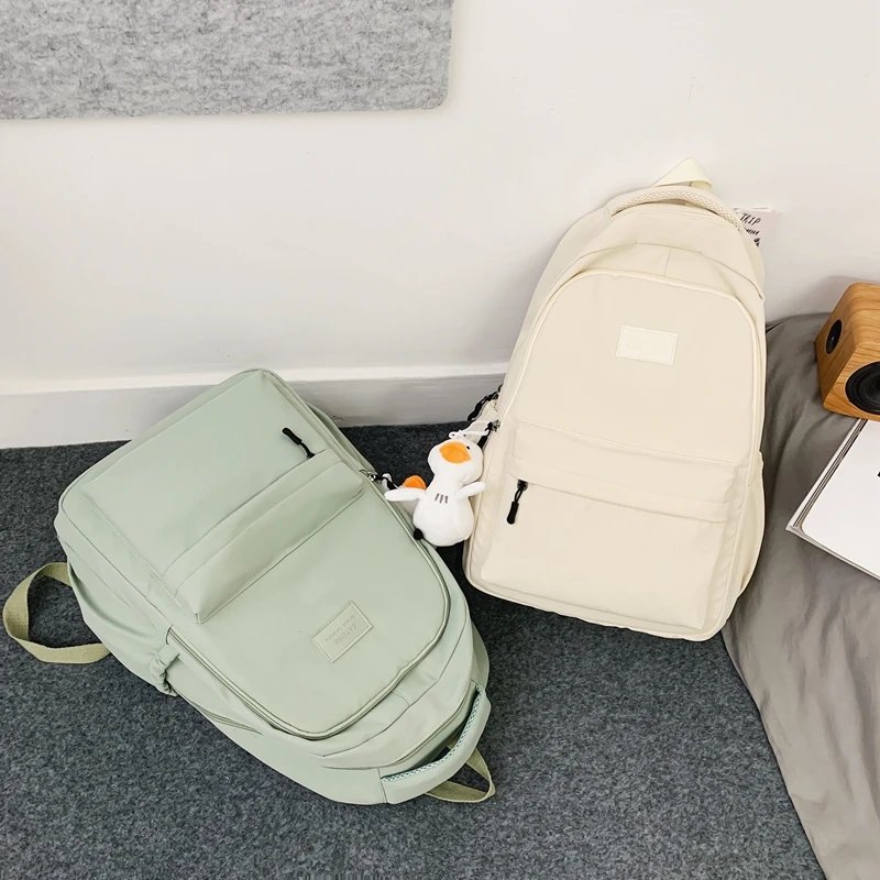 Waterproof Teenage Bookbag Nylon Rucksack Fashion Girl Backpack Women Shoulder Bag High School Schoolbag Black Mochila Waterproof Teenage Bookbag Nylon Rucksack Fashion Girl Backpack Women Shoulder Bag High School Schoolbag Black Mochila