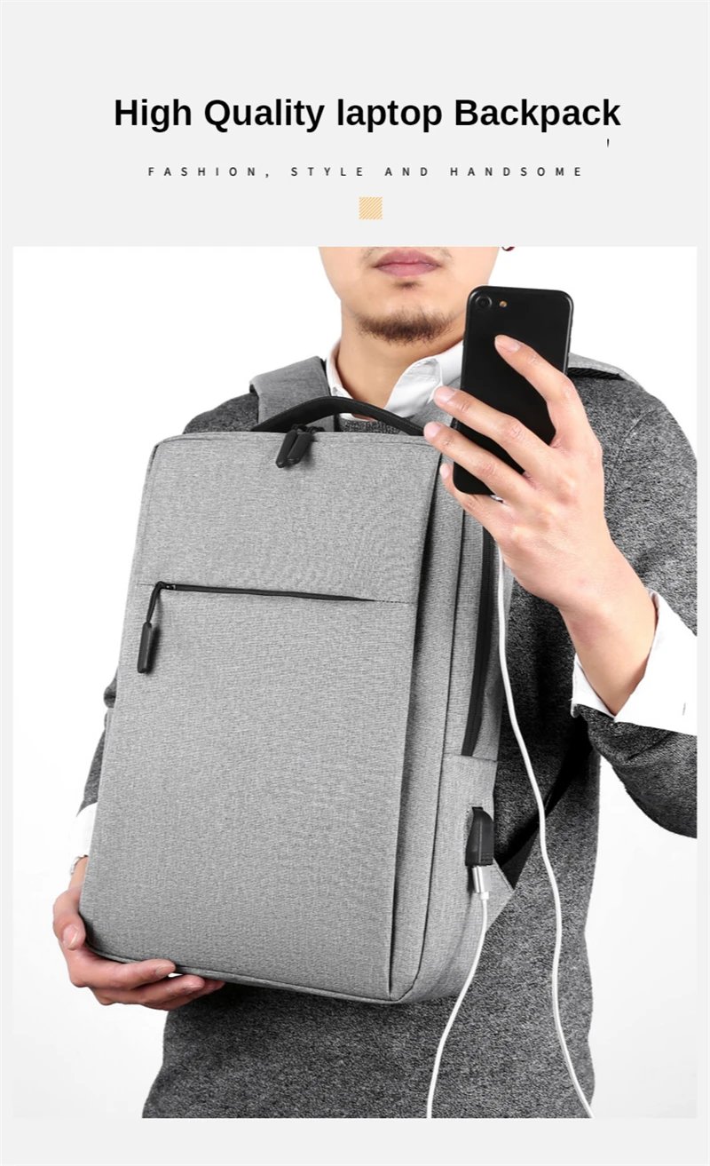 15.6 Inch Laptop Men Backpack Nylon Travel Male Laptop Backpack Usb Charging Computer School Backpacks Waterproof Bag for Men