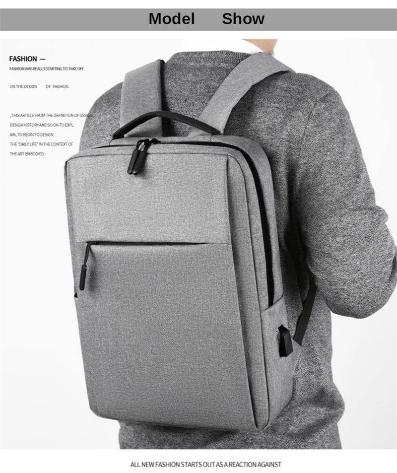 15.6 Inch Laptop Men Backpack Nylon Travel Male Laptop Backpack Usb Charging Computer School Backpacks Waterproof Bag for Men