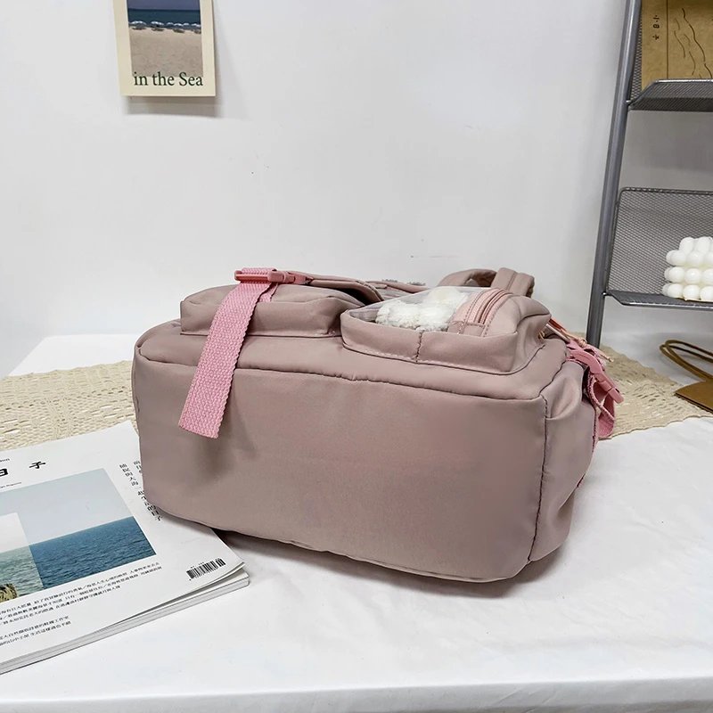 Cute Women Backpacks Waterproof Multi-Pocket Nylon School Backpack for Student Female Girls Kawaii Laptop Book Pack Mochilas