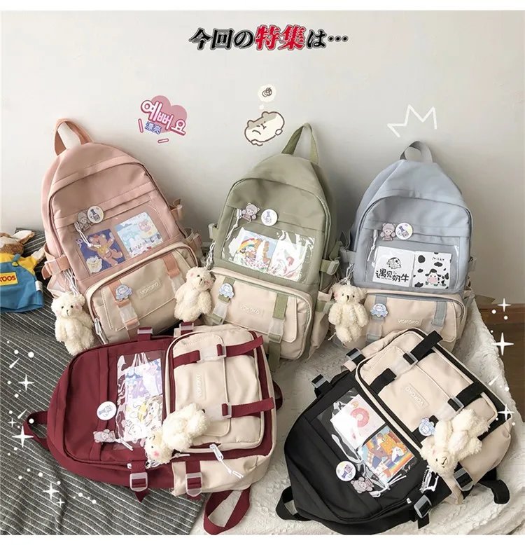 Women Backpack Waterproof School Bag For Teenager Girl Student Bookbag Laptop Rucksack Cute Female Travel Bagpack Mochila
