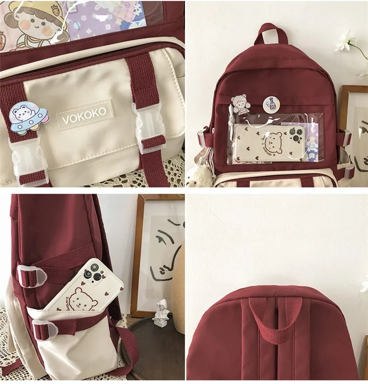 Women Backpack Waterproof School Bag For Teenager Girl Student Bookbag Laptop Rucksack Cute Female Travel Bagpack Mochila