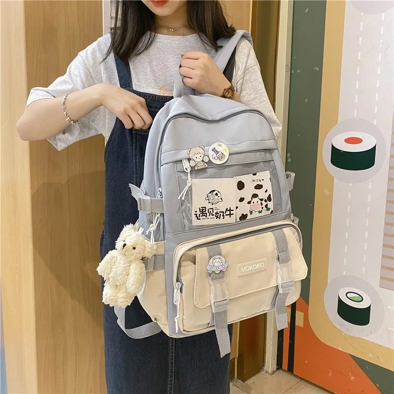 Women Backpack Waterproof School Bag For Teenager Girl Student Bookbag Laptop Rucksack Cute Female Travel Bagpack Mochila