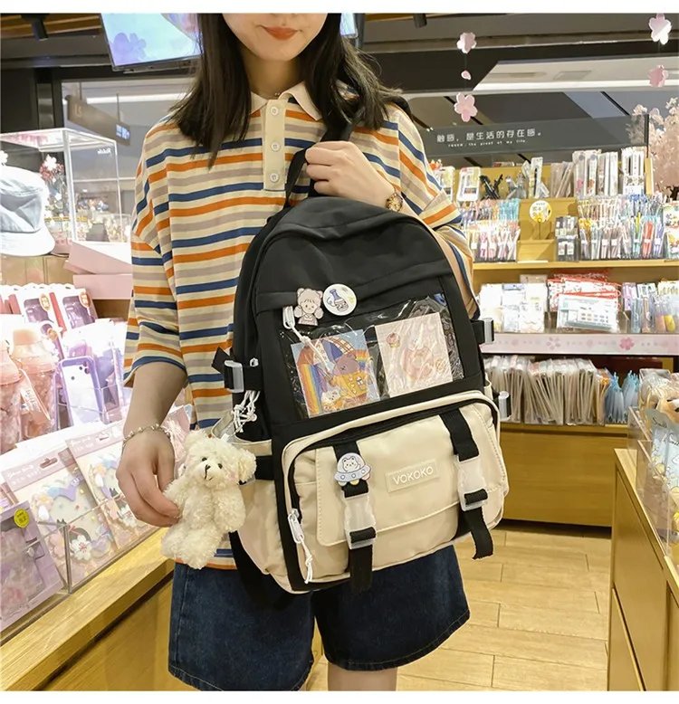 Women Backpack Waterproof School Bag For Teenager Girl Student Bookbag Laptop Rucksack Cute Female Travel Bagpack Mochila