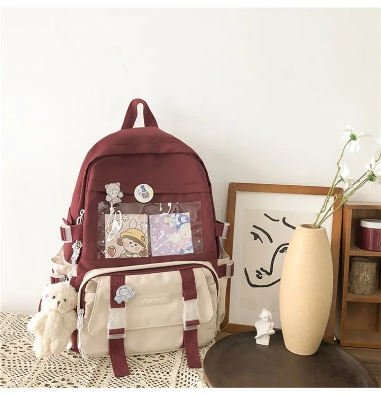 Women Backpack Waterproof School Bag For Teenager Girl Student Bookbag Laptop Rucksack Cute Female Travel Bagpack Mochila