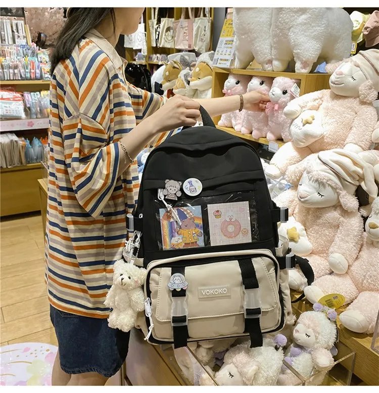 Women Backpack Waterproof School Bag For Teenager Girl Student Bookbag Laptop Rucksack Cute Female Travel Bagpack Mochila