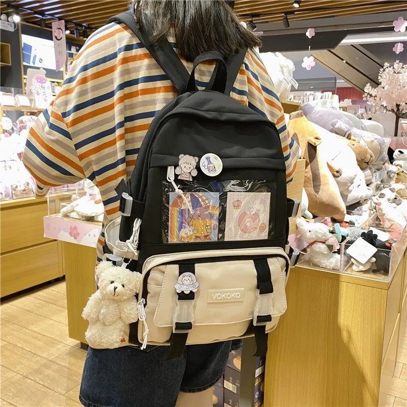 Women Backpack Waterproof School Bag For Teenager Girl Student Bookbag Laptop Rucksack Cute Female Travel Bagpack Mochila