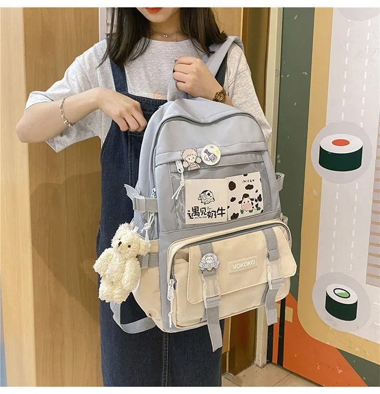 Women Backpack Waterproof School Bag For Teenager Girl Student Bookbag Laptop Rucksack Cute Female Travel Bagpack Mochila