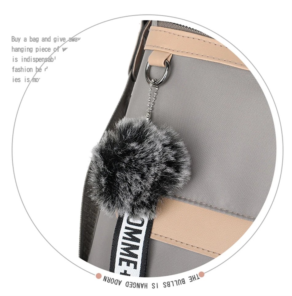 3 In 1 High Quality Anti-theft Backpack Women Waterproof Oxford Shoulder Bags School Bags for Teenager Girls Rucksack Travel Bag