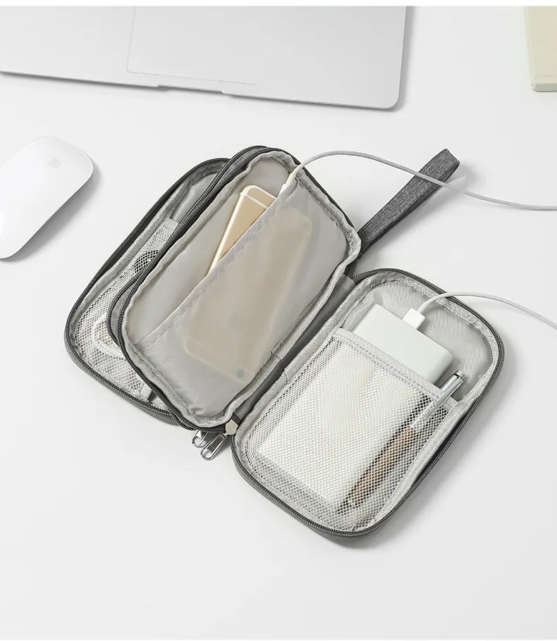 NEW Travel Organizer Bag Cable Storage Organizers Pouch Carry Case Portable Waterproof Double Layers Storage Bags For Cable Cord