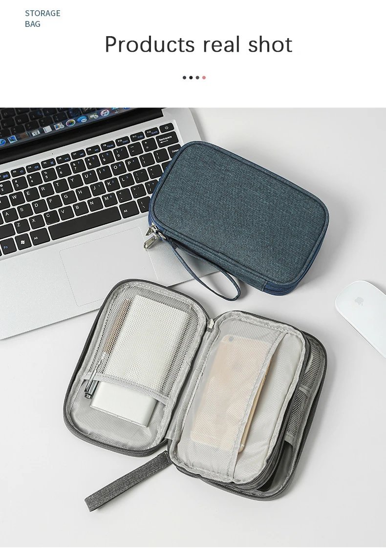 NEW Travel Organizer Bag Cable Storage Organizers Pouch Carry Case Portable Waterproof Double Layers Storage Bags For Cable Cord