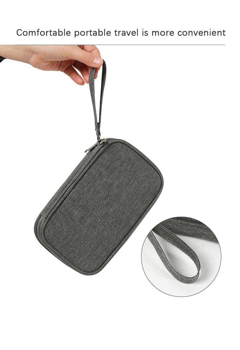 NEW Travel Organizer Bag Cable Storage Organizers Pouch Carry Case Portable Waterproof Double Layers Storage Bags For Cable Cord