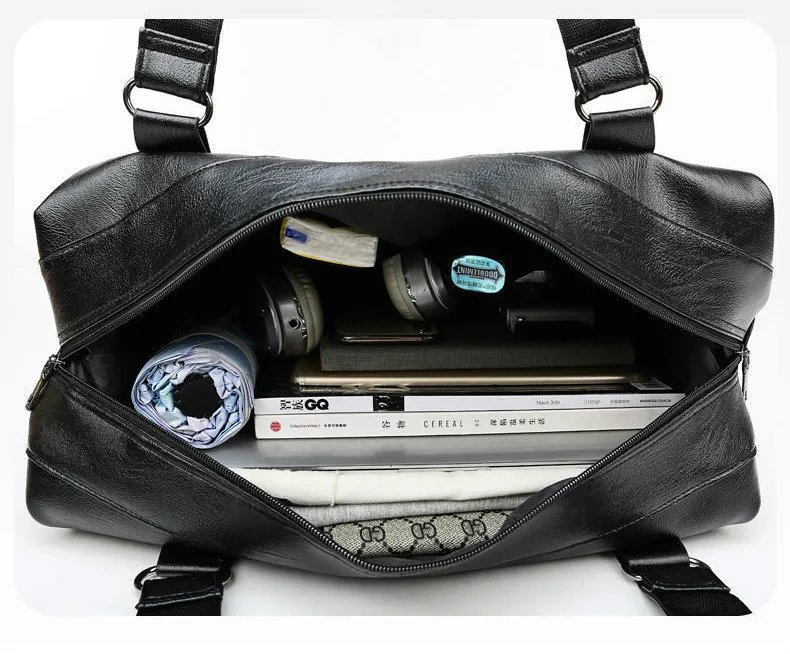 Fashion men Travel Bag Luggage Bag Large Capacity Leather Portable Business handbag crossbody Casual Men's Bag shoulder Trip Bag