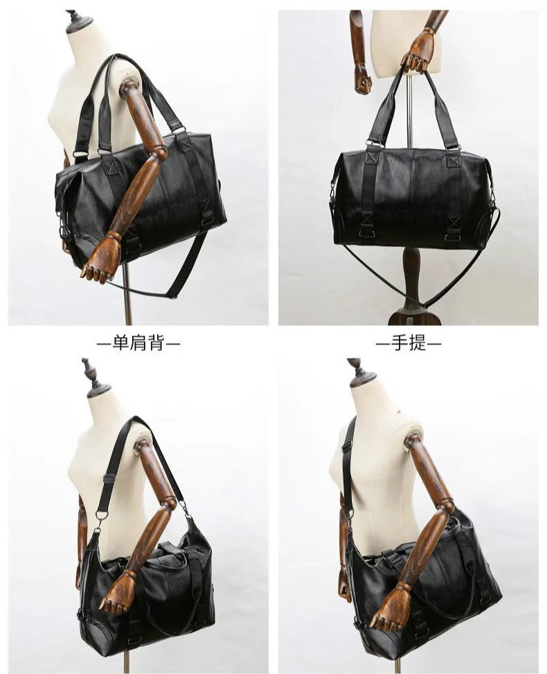 Fashion men Travel Bag Luggage Bag Large Capacity Leather Portable Business handbag crossbody Casual Men's Bag shoulder Trip Bag