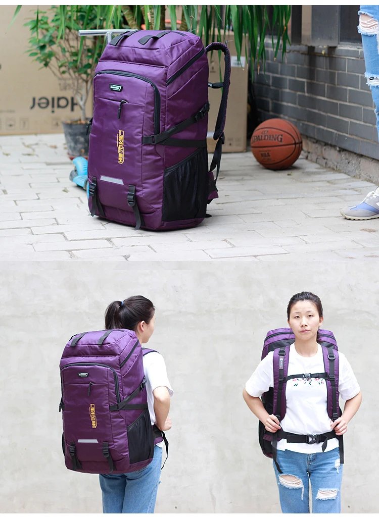 80L 50L Men's Outdoor Backpack Climbing Travel Rucksack Sports Camping Hiking Backpack School Bag Pack For Male Female Women