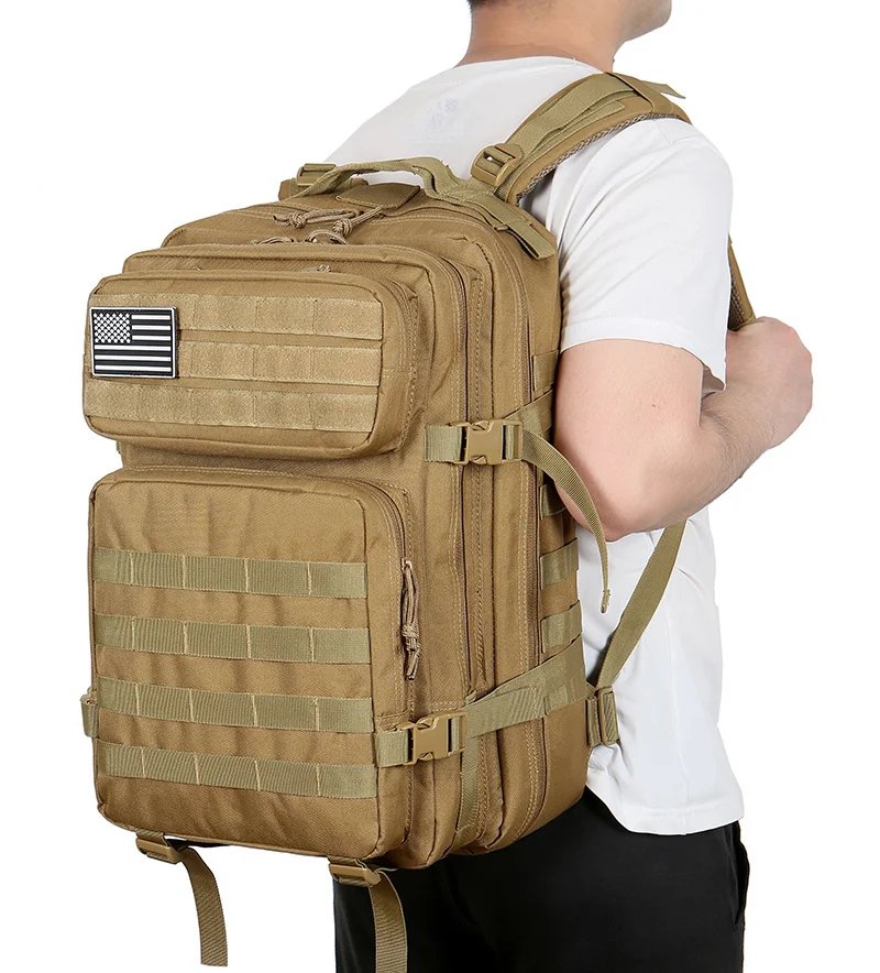 Tactical Backpacks Outdoor 45L Large Capacity Man 3 Days Molle Hking Bags For Outdoor Trekking Camping Backpack