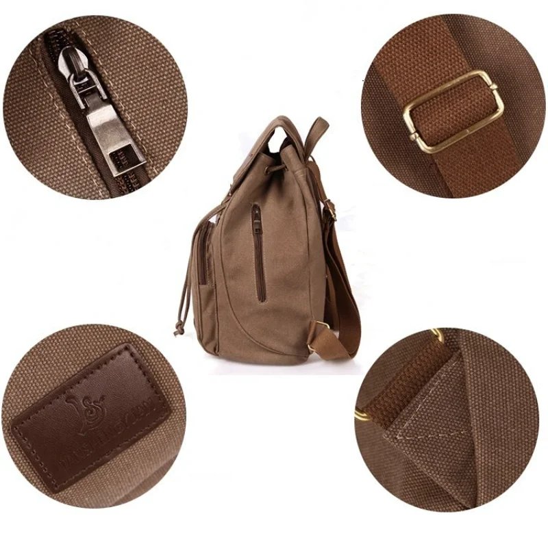 High Capacity Backpacks 2023 New Women's Outdoor Travel Canvas Bag Retro Trendy School Backpack for College Fashion Students