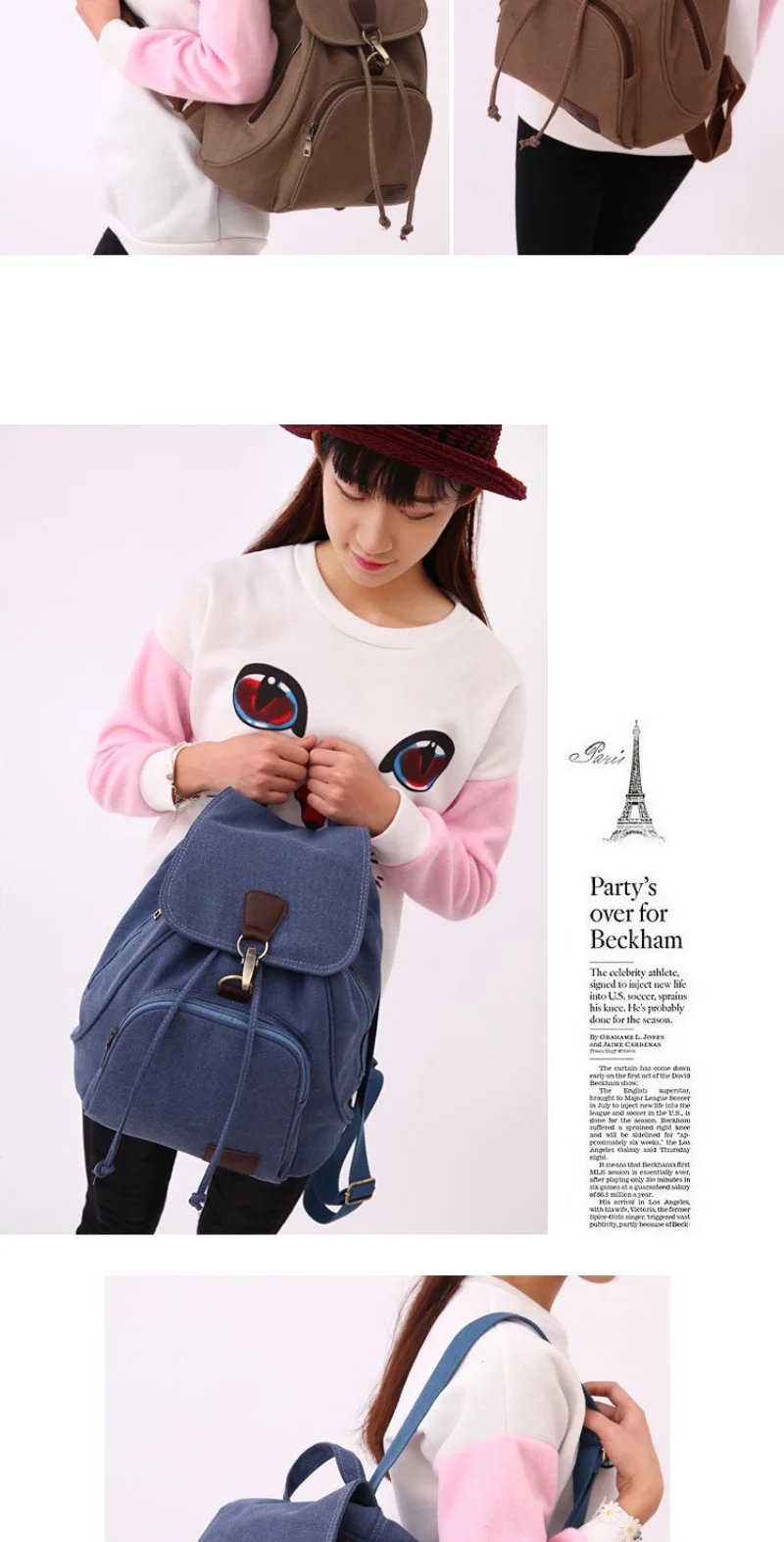 High Capacity Backpacks 2023 New Women's Outdoor Travel Canvas Bag Retro Trendy School Backpack for College Fashion Students