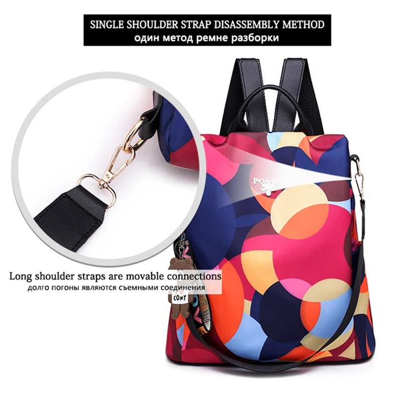 Factory Sale Multifunctional Anti-theft Backpacks Oxford Shoulder Bags for Teenagers Girls Large Capacity Travel School Bag 2021