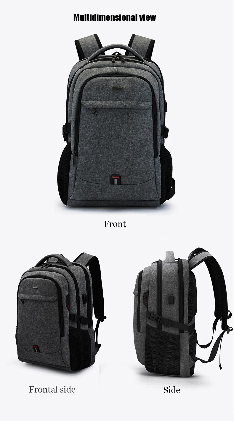 Men's 17.3''Laptop Backpack Large Capacity Travel Backpack Mochila Multifuncion Business Backpack Oxford Wear-resistant Backpack