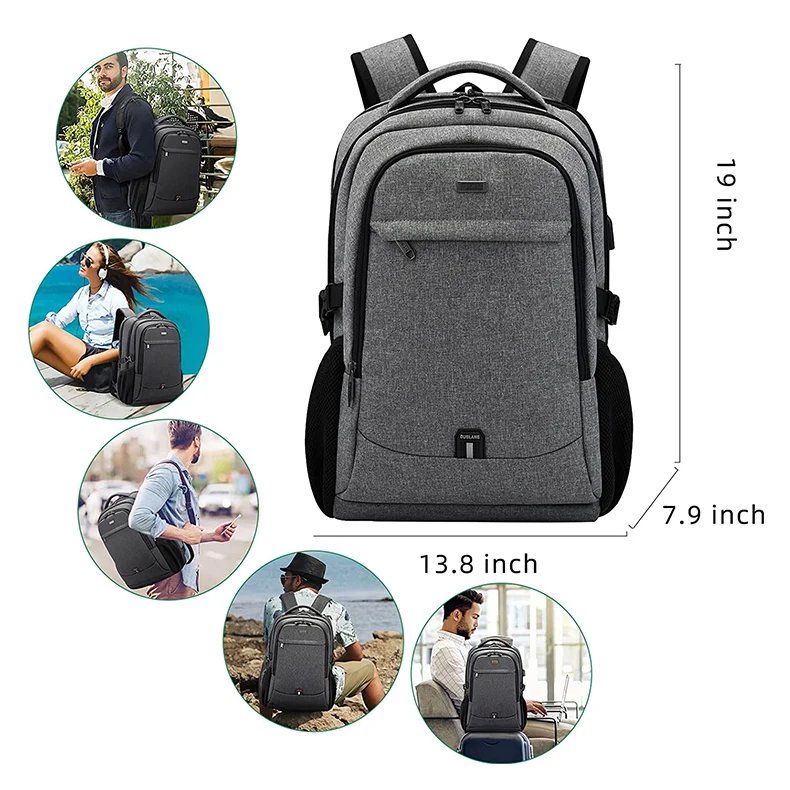 Men's 17.3''Laptop Backpack Large Capacity Travel Backpack Mochila Multifuncion Business Backpack Oxford Wear-resistant Backpack