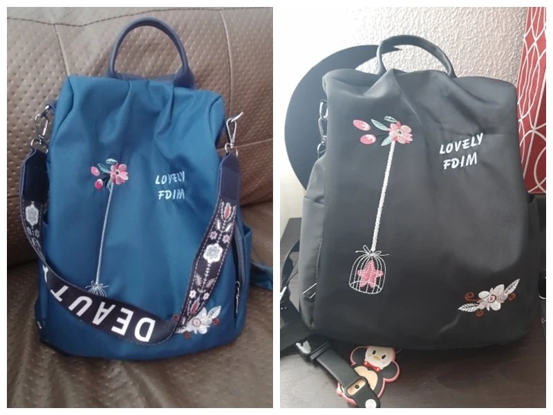 Waterproof Oxford Women Backpack Fashion Anti-theft School Bag Embroidery Designer Female Large Capacity Travel Shoulder Handbag Waterproof Oxford Women Backpack Fashion Anti-theft School Bag Embroidery Designer Female Large Capacity Travel Shoulder Handbag