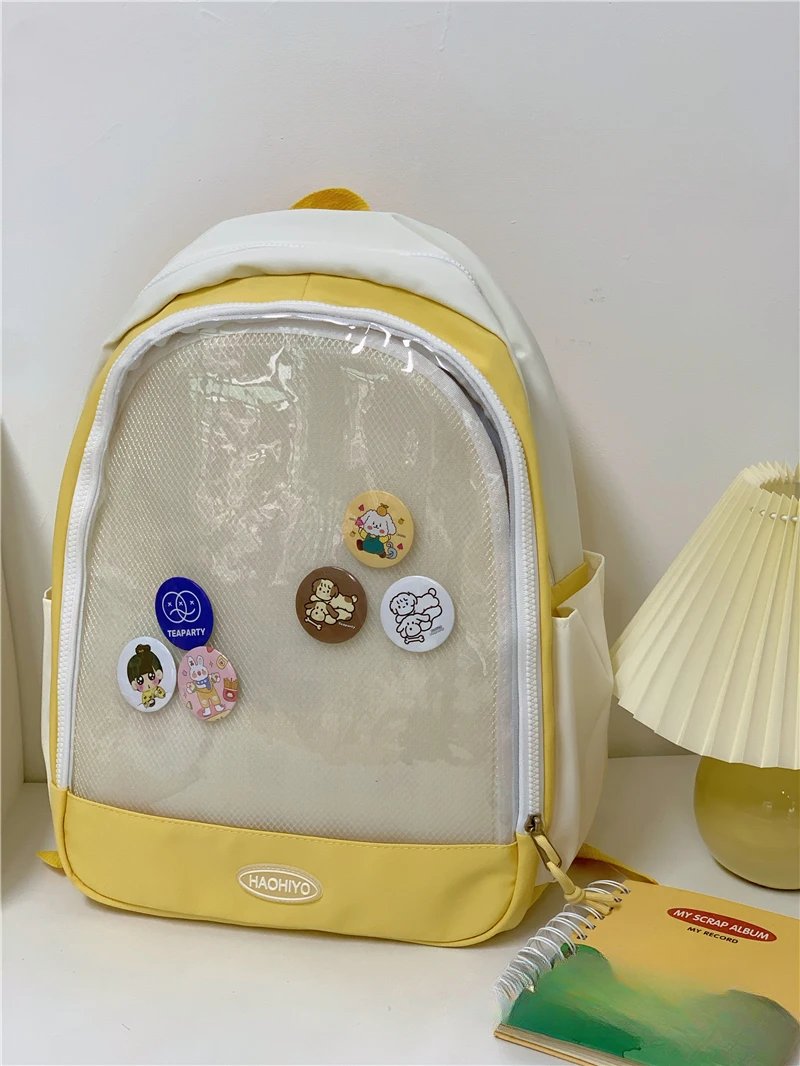 Ita Bags Women Japanese Kawaii Cute Ins Transparent Girls Schoolbags Sweet Y2k Fashion Chic High-capacity Backpacks for Students