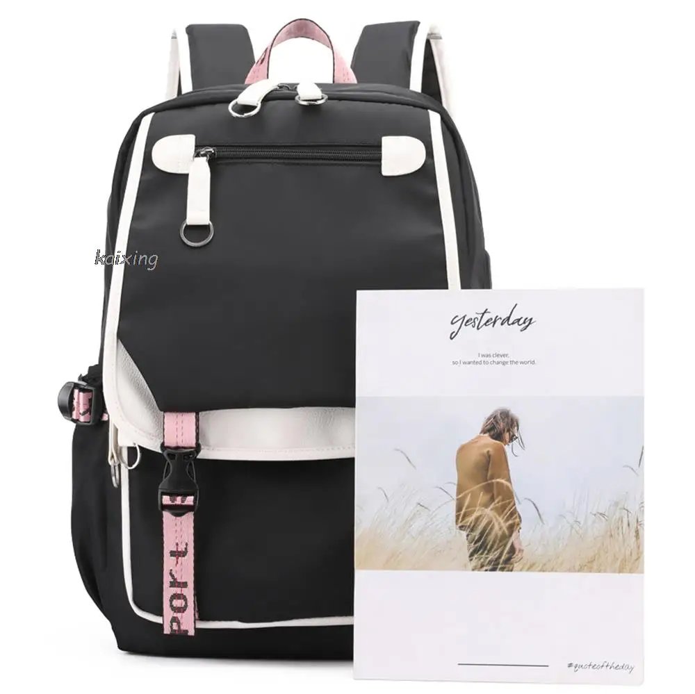 Cute Kuromi Women's Backpack High School Students School Bags Girl's USB Charging Large Capacity Daily Mochila infanti Best Gift