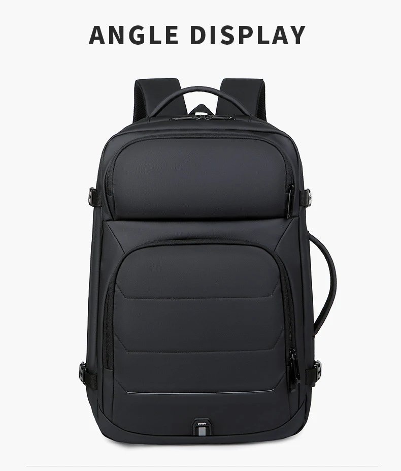 40L Expandable Backpacks USB Charging Port 17 inch Laptop Bag Waterproof Business National Flag Travel Bag