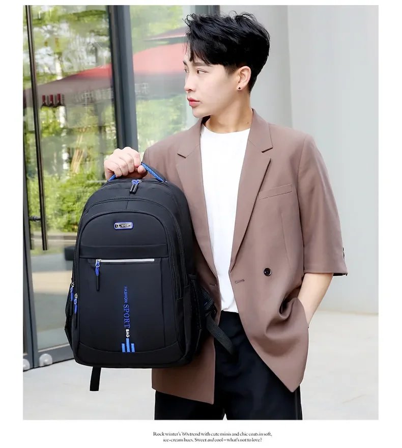 Men's Backpacks Oxford Waterproof Rucksack Business Computer Bag Casual Travel Backpack Senior High School Student Schoolbag Men's Backpacks Oxford Waterproof Rucksack Business Computer Bag Casual Travel Backpack Senior High School Student Schoolbag