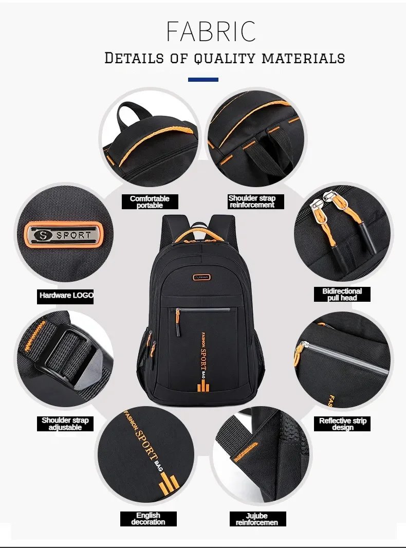 Men's Backpacks Oxford Waterproof Rucksack Business Computer Bag Casual Travel Backpack Senior High School Student Schoolbag Men's Backpacks Oxford Waterproof Rucksack Business Computer Bag Casual Travel Backpack Senior High School Student Schoolbag