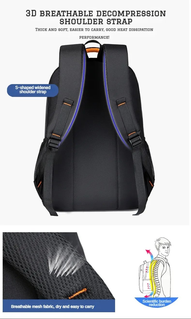Men's Backpacks Oxford Waterproof Rucksack Business Computer Bag Casual Travel Backpack Senior High School Student Schoolbag Men's Backpacks Oxford Waterproof Rucksack Business Computer Bag Casual Travel Backpack Senior High School Student Schoolbag