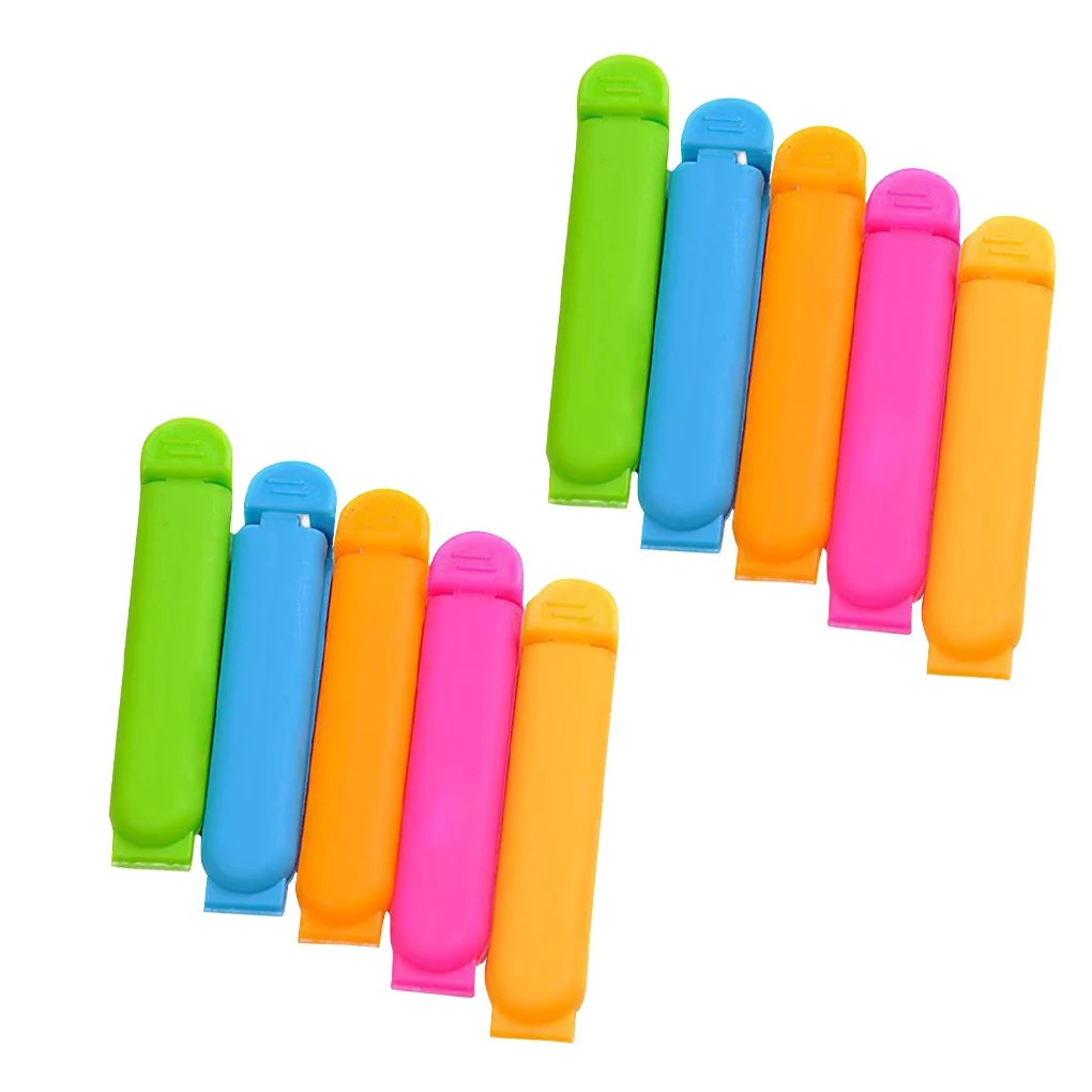 5/10/12/20PCS Portable Kitchen Storage Food Snack Seal Sealing Bag Clips Sealer Clamp Plastic Tool Kitchen Accessories