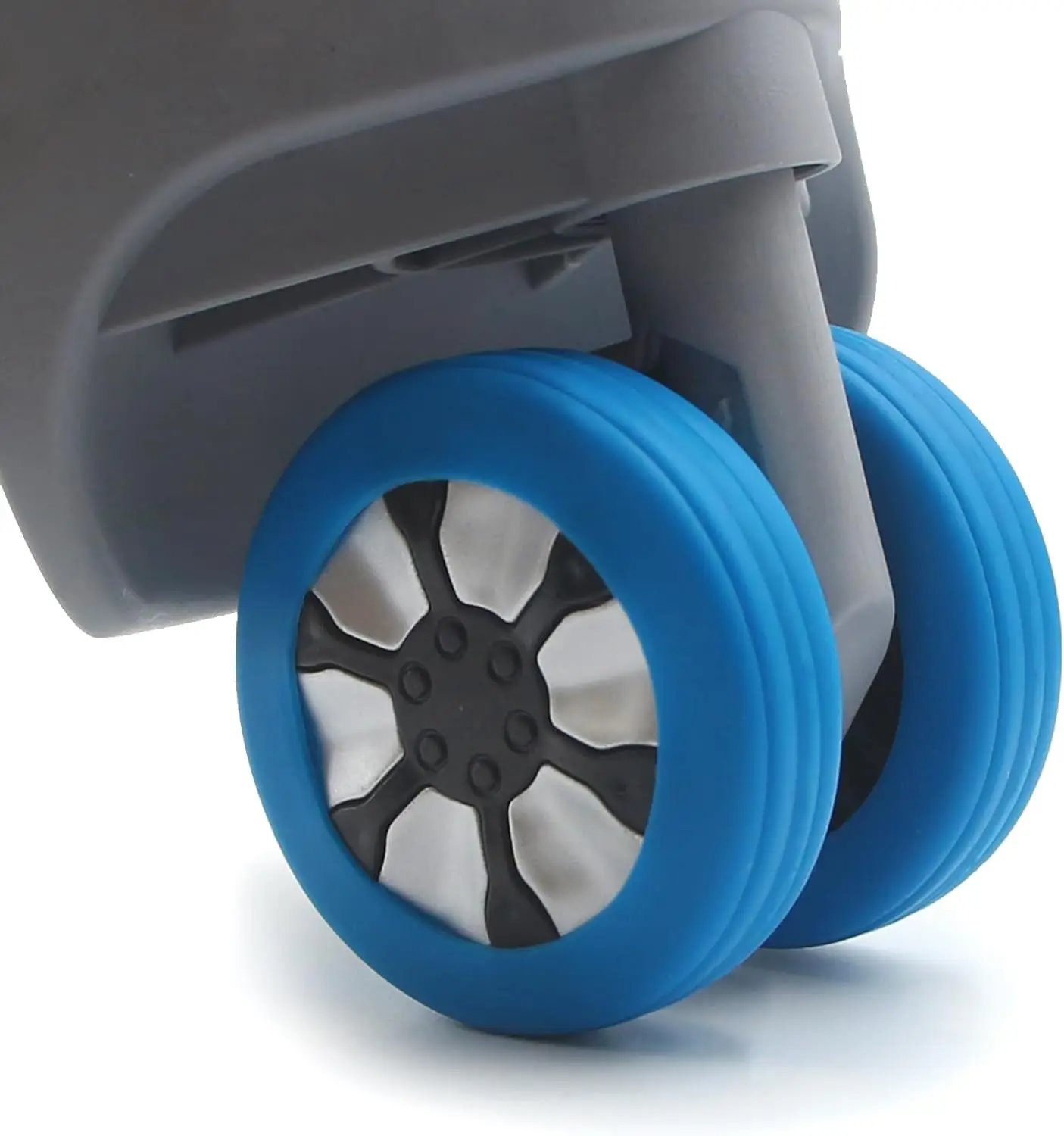 8-24pcs Rolling Luggage Wheel Protecter Silicone Travel Suitcase Trolley Caster Shoes Reduce Noise Silence Cover Bag Accessories