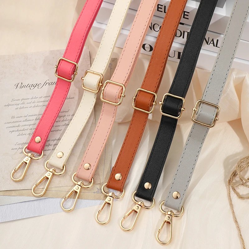 130cm Long Adjustable PU Leather Bag Strap For Crossbody 1.8cm Wide Shoulder Bag Strap Replacement Accessories For Handbags New
