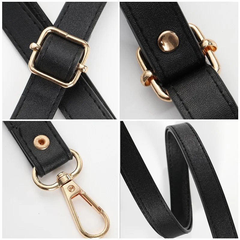130cm Long Adjustable PU Leather Bag Strap For Crossbody 1.8cm Wide Shoulder Bag Strap Replacement Accessories For Handbags New
