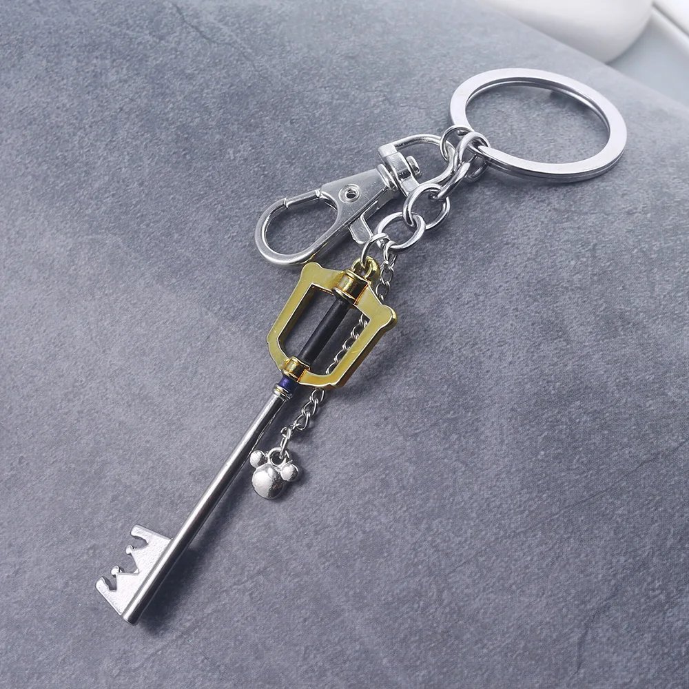 Game Kingdom Hearts Sora Key Keychain Keyblade Weapon Model Removable Metal Keyring Men Car Women Bag Accessories Jewelry