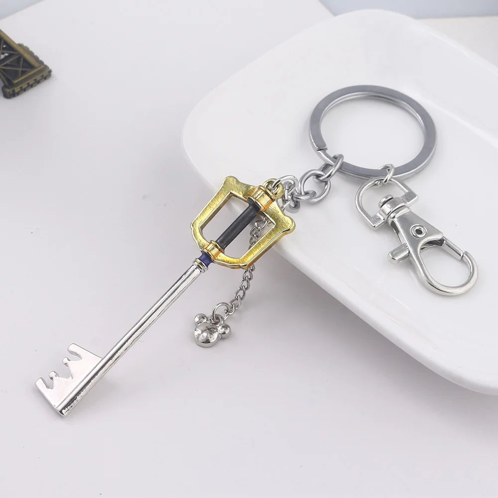 Game Kingdom Hearts Sora Key Keychain Keyblade Weapon Model Removable Metal Keyring Men Car Women Bag Accessories Jewelry